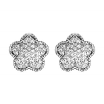 Diamond Flower Earstuds